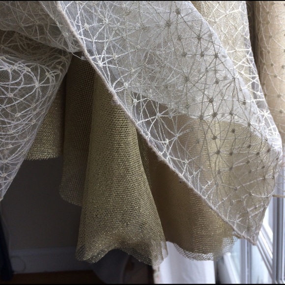 NWT Badgley Mischka gold embroidered dress - Picture 6 of 6