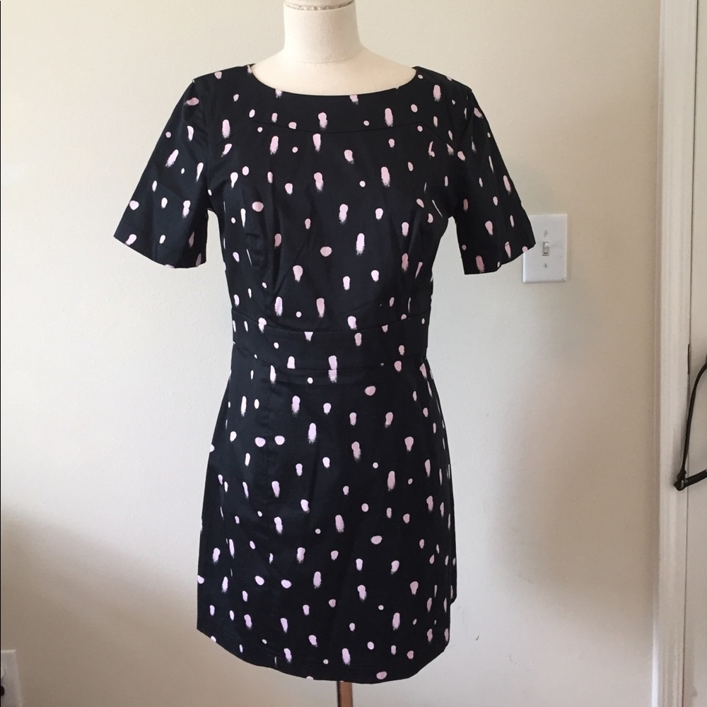 Black and light pink dress