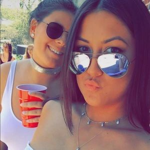 Lilac flash lens aviator Ray Bans