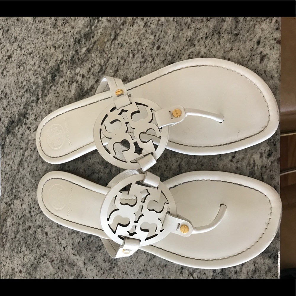 White Tory Burch Sandals