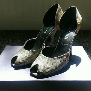 Prada snakeskin heels