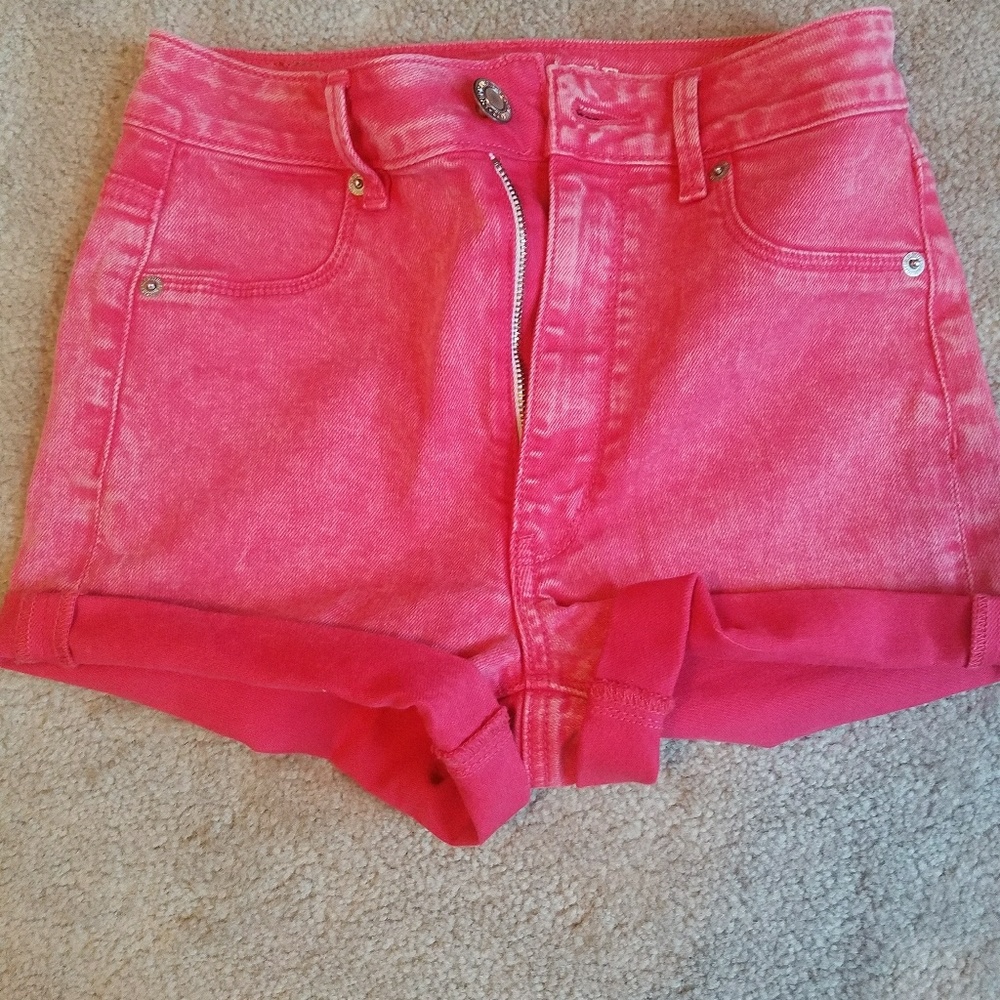 Pink high waisted American Eagle shorts