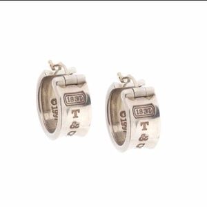 Tiffany and Co. 1837 Wide Huggie Sterling Earrings
