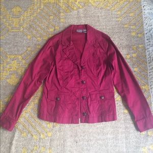 Chico's red jacket
