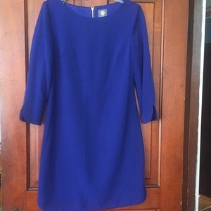 Vince Camuto Dress Royal Blue 3/4 Sleeve Lined 6