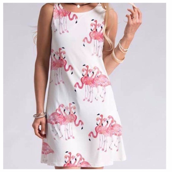 Pink Flamingo Slinky Dress - Picture 2 of 3