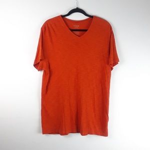 Vince Orange Cotton v-neck  shirt