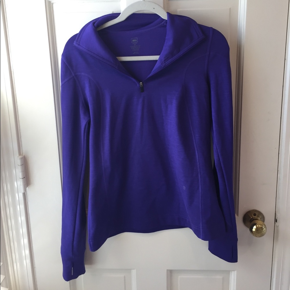 REI women's purple jacket half zip
