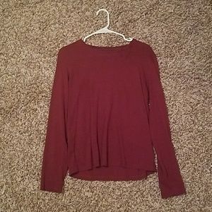 maroon long sleeve