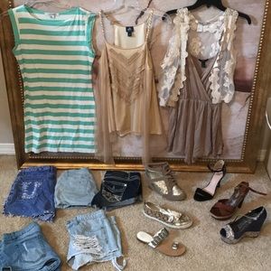 Clothes , shoes and bras
