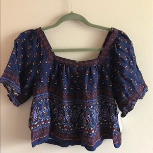 Forever 21 crop top blouse NWT
