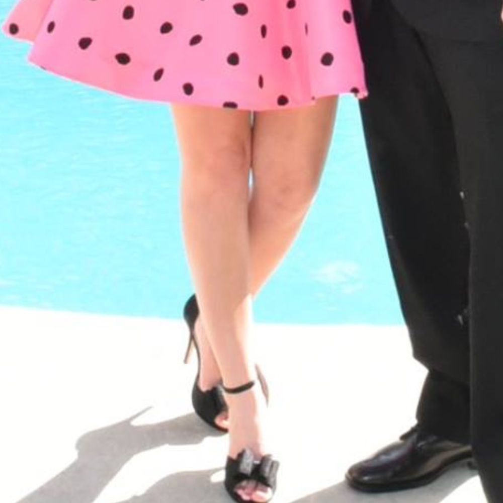 Black Heels With Bow!