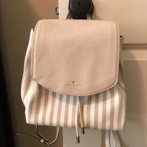 Kate Spade small breezy mulberry striped backpack