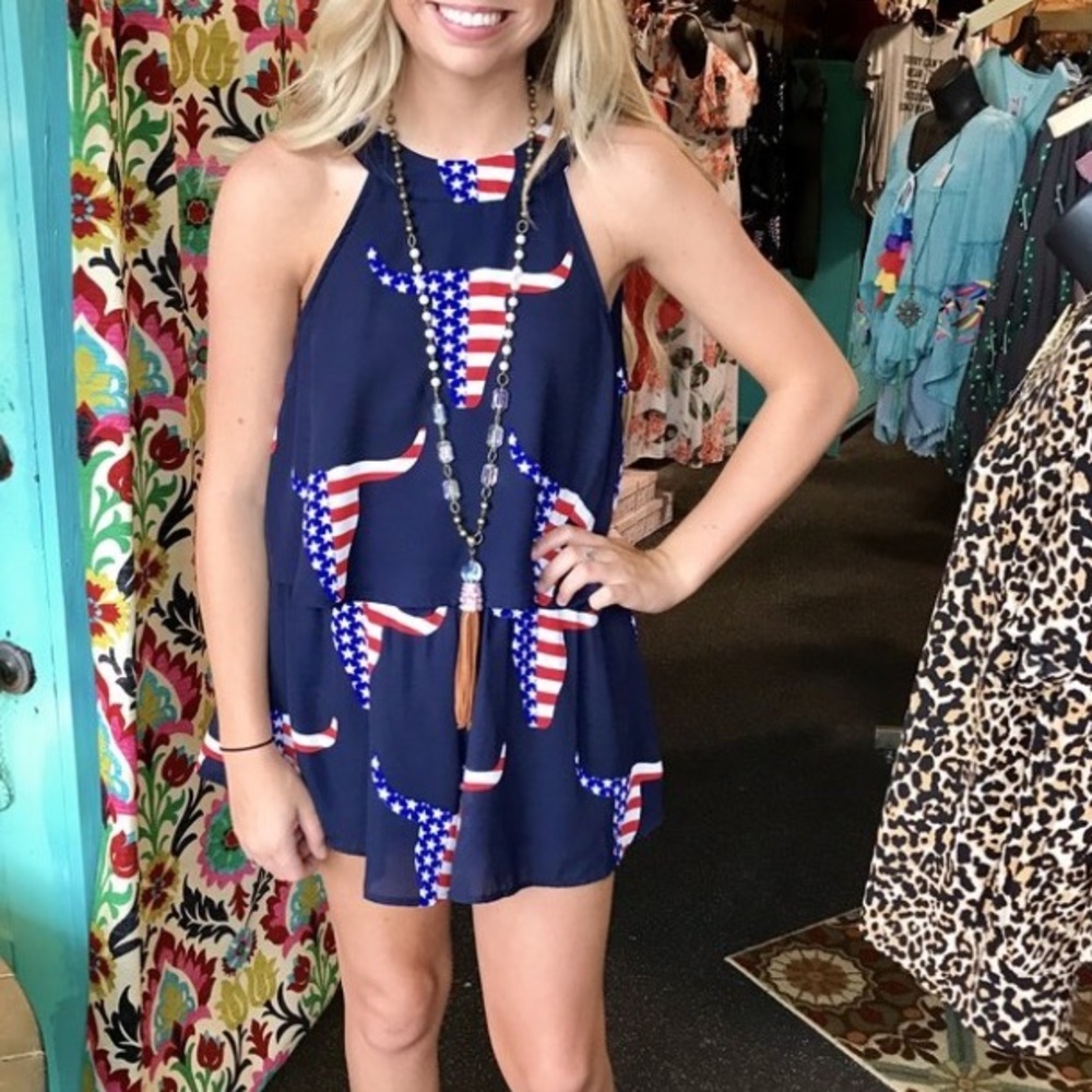Steer Horn Romper dress size medium
