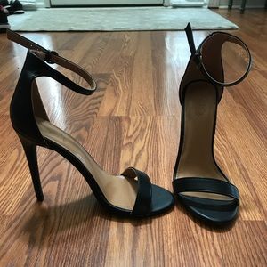 Black strappy heels