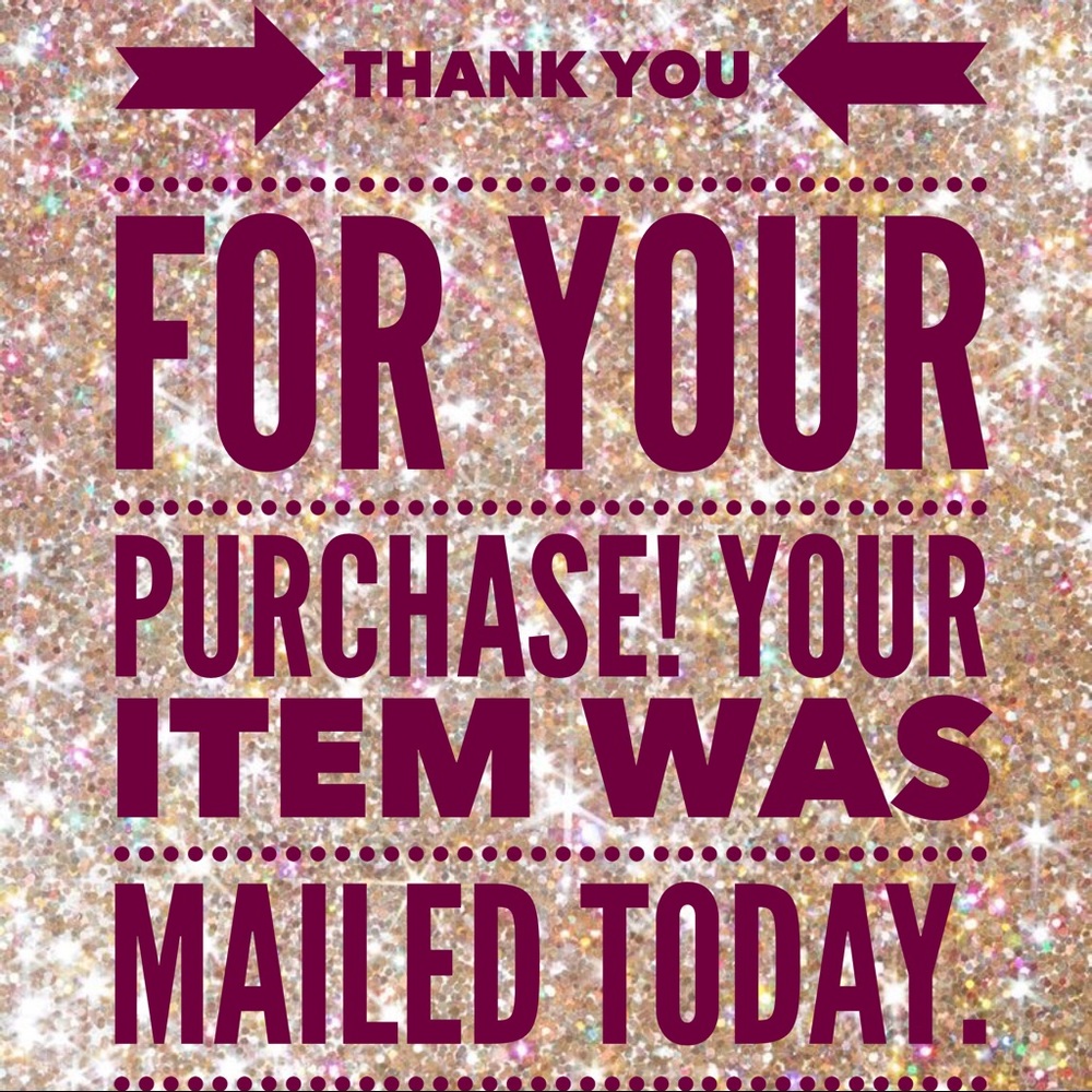 Your item shipped today 😊