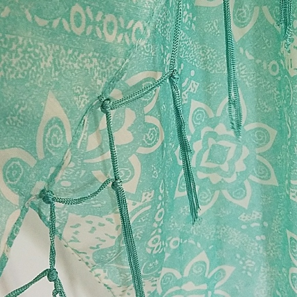 Maurices Teal sheer cover up shawl - Picture 2 of 3
