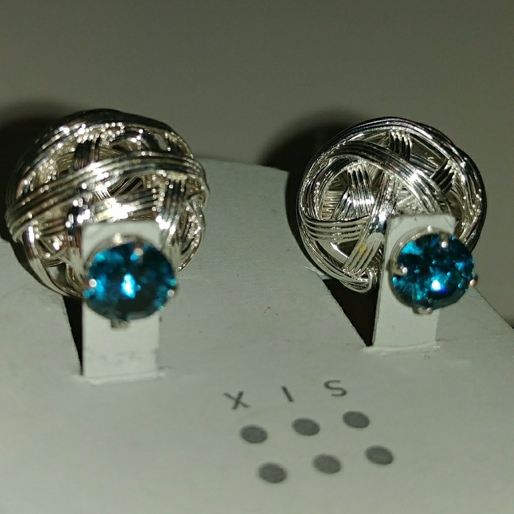 Blue Bulb Earrings