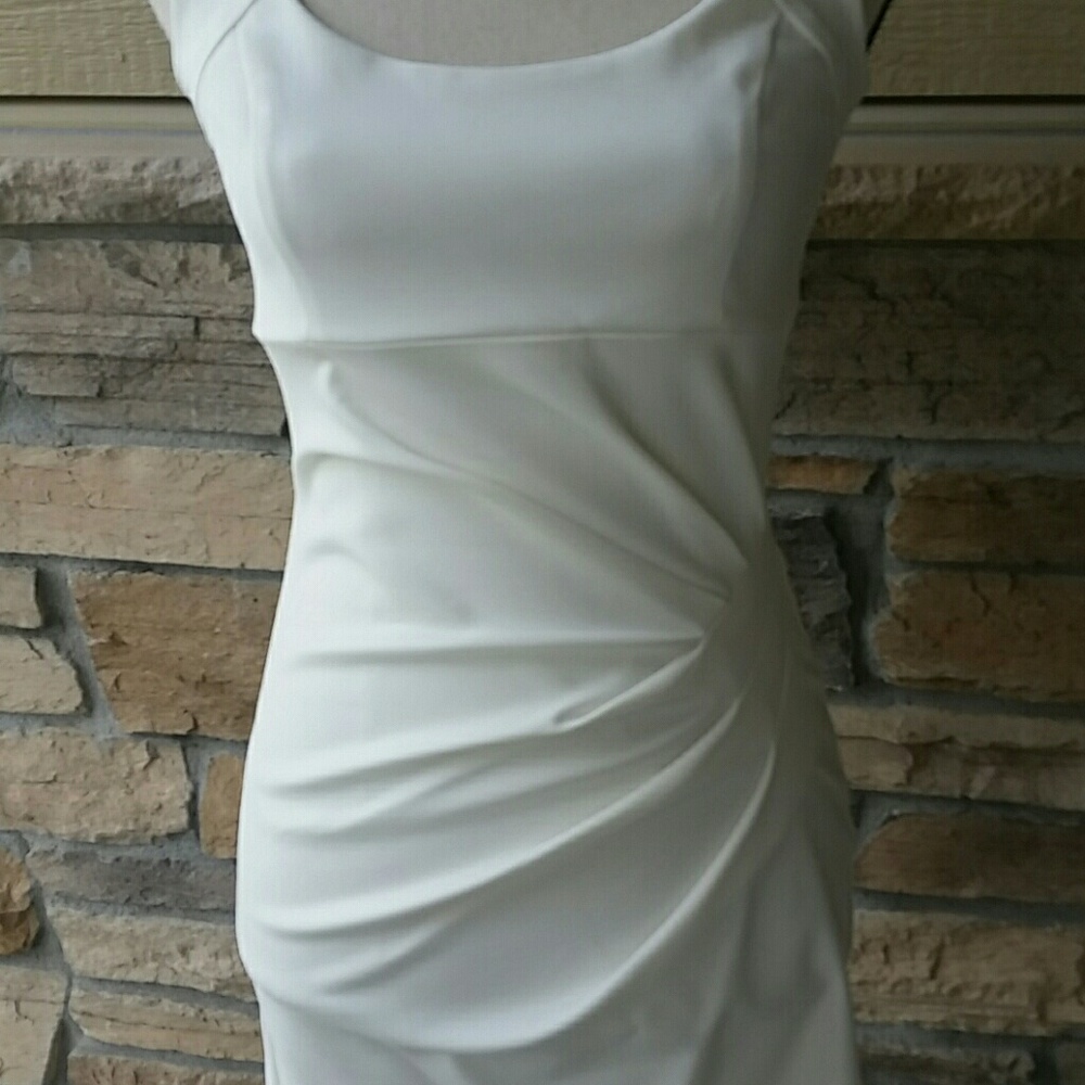 ❤Le Chateau Ivory Prom Cocktail Wedding Dress - Picture 2 of 5