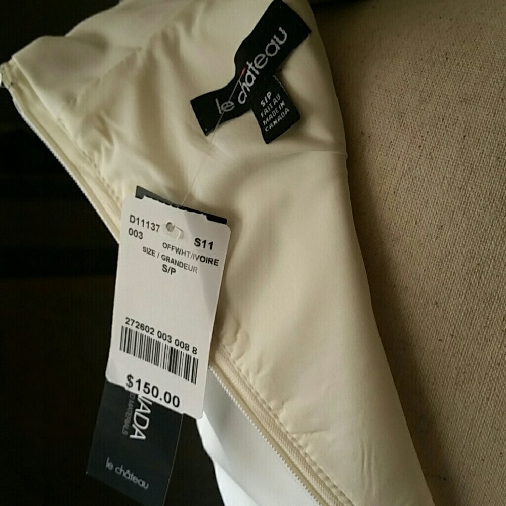 ❤Le Chateau Ivory Prom Cocktail Wedding Dress - Picture 5 of 5