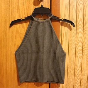 Pacsun/LA Hearts Olive Green Knit Halter Top