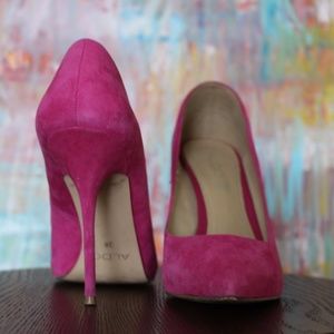 Pink Suede Heels