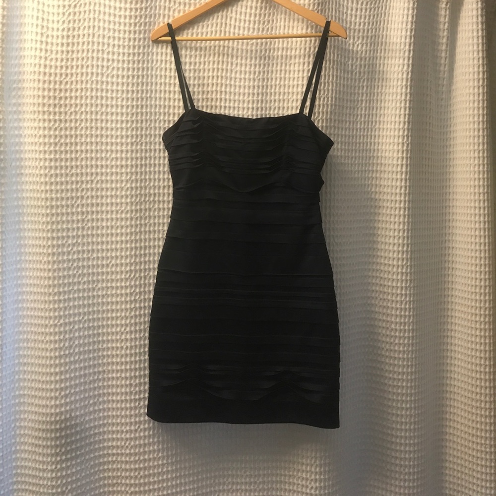 Navy Fitted Ruched BCBGMaxAzria Mini Dress Size 4