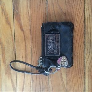 Black coach poppy wristlet