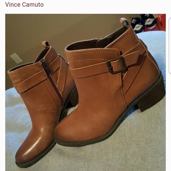 NWT Vince Camuto Brown Leather ankle boot - Picture 2 of 4