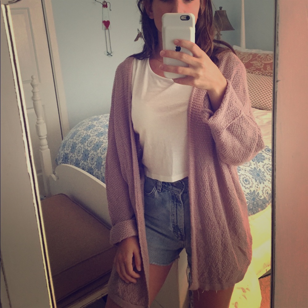 Slouchy blush Caroline cardigan