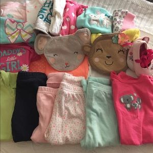 21 piece Baby Girl Bundle NB 0-6 Months