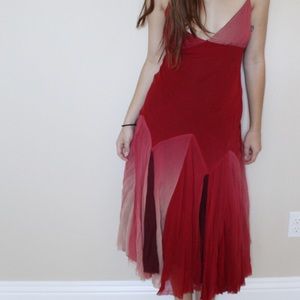 Vintage Red Ombré Betsey Johnson Dress
