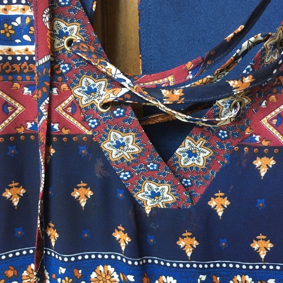 Long Free People-esque dress with flowing sleeves - Picture 4 of 6