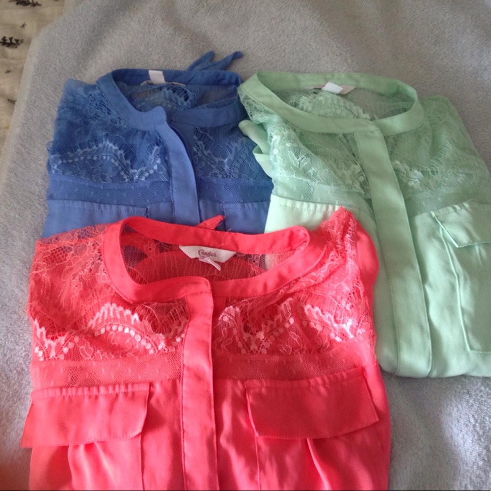 Candies tops bundle with lace