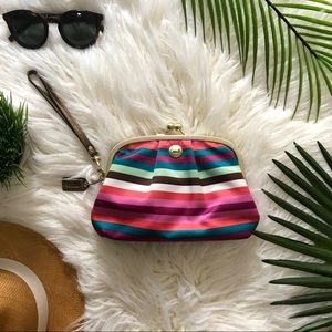 Coach Makeup Clasp Clutch Wristlet Purse Pouch Bag