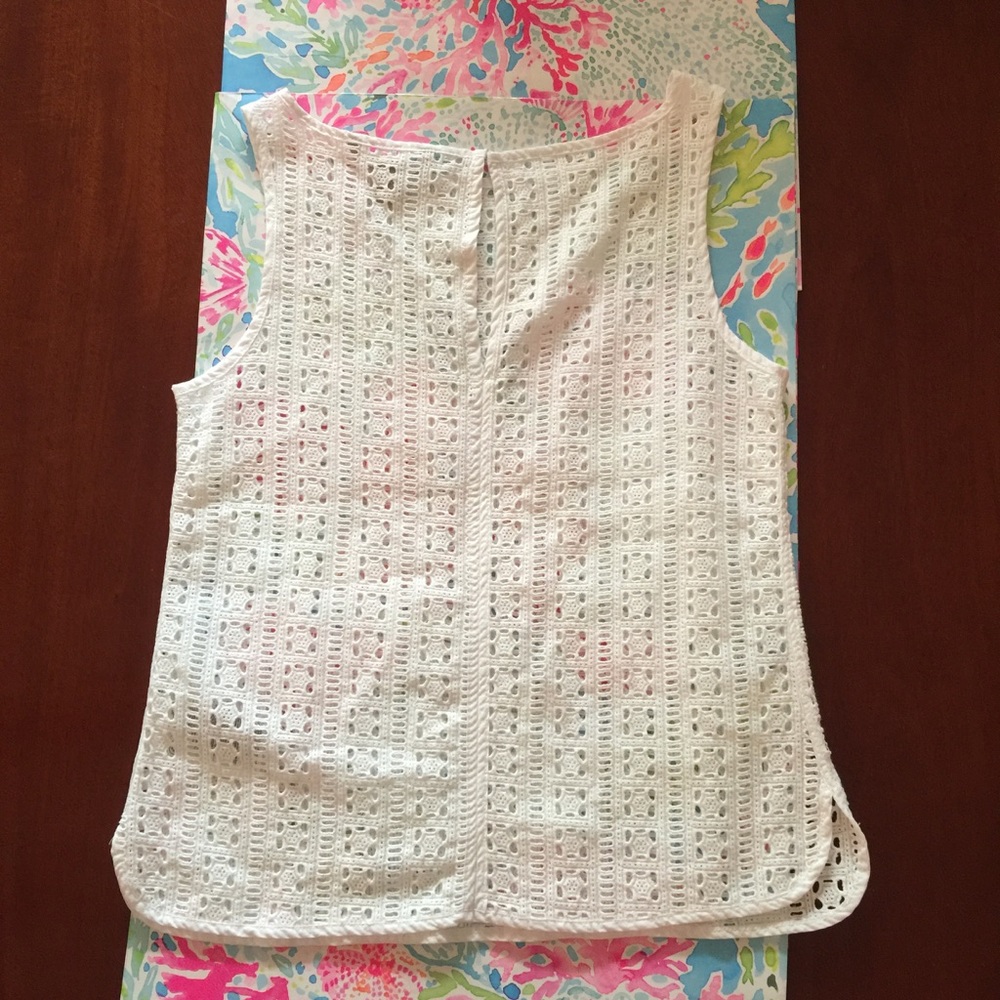 Banana Republic white lace tank top shirt Small - Picture 5 of 5