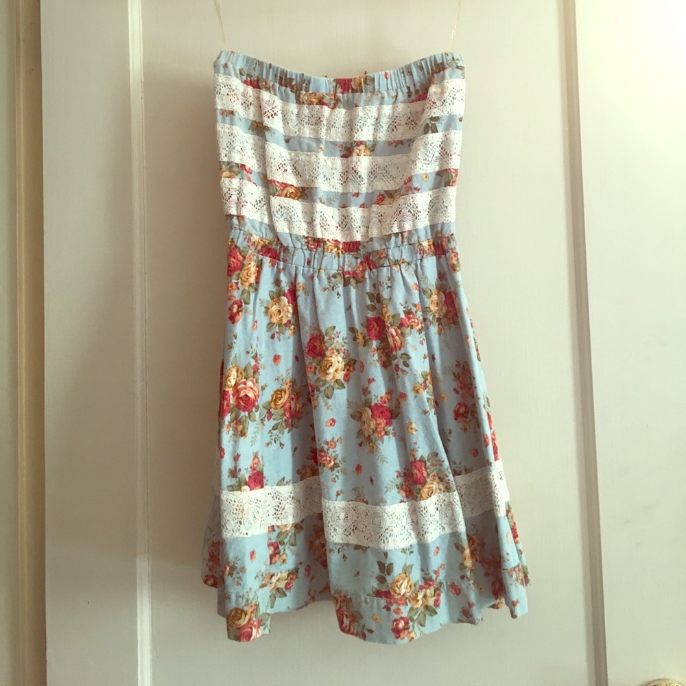 Strapless Floral Sundress