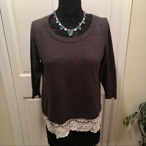 🎉SALE LAST CHANCE! Ivanka Trump Sweater w/ Lace