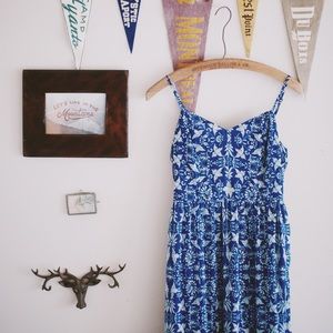 Folk print maxi dress