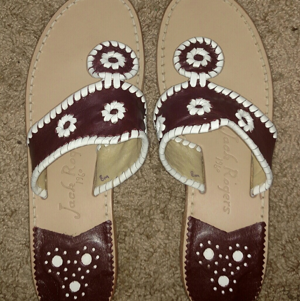 Brown/Burgundy Jack Rogers Size 8 (Worn Twice!!)