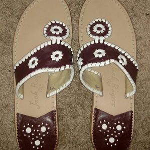 Brown/Burgundy Jack Rogers Size 8 (Worn Twice!!)