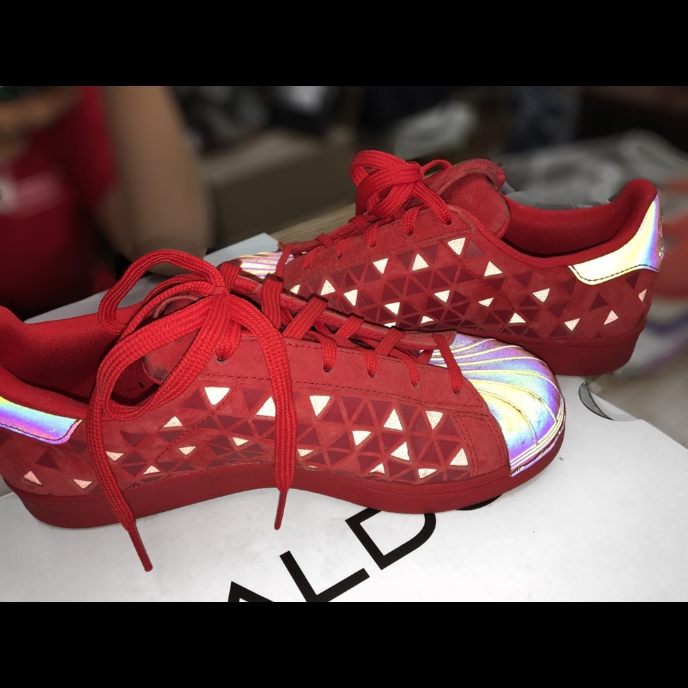 Womens Adidas Xeno Reflective Superstar Sneakers