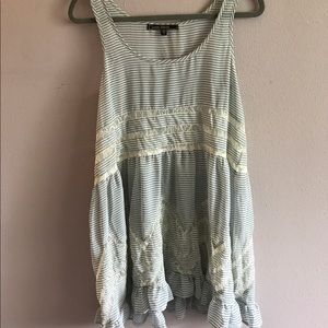 Blue & white striped dress