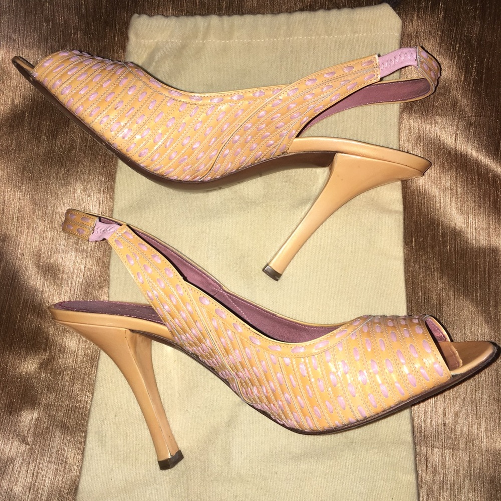 LOUIS VUITTON Womens Light pink Leather Peek toes