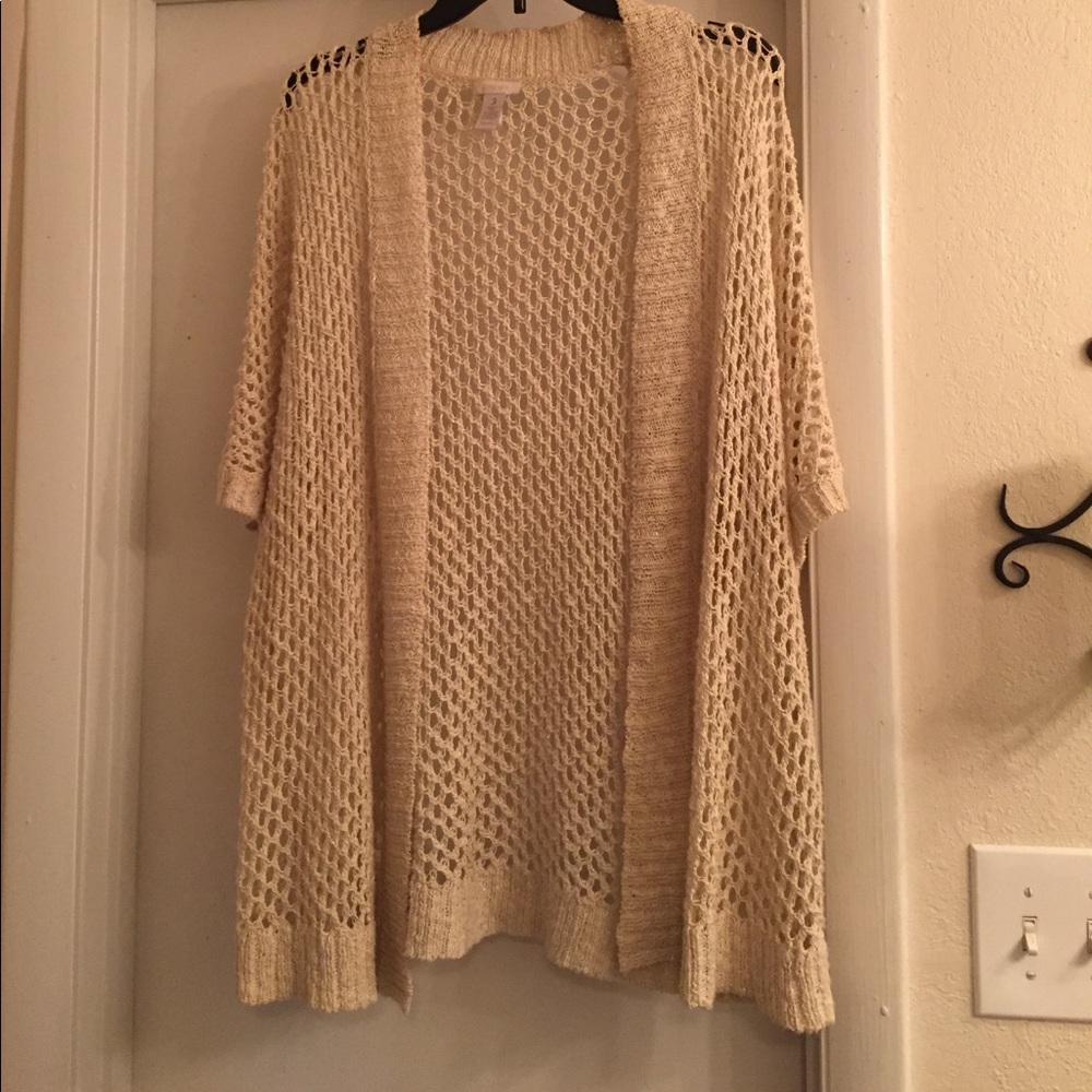Chico's short sleeve cardigan