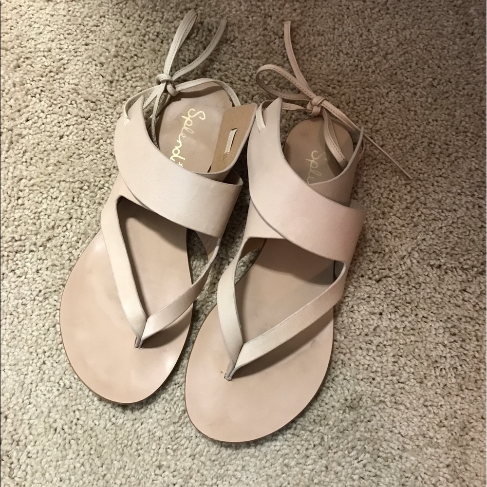 Splendid camdyn ankle wrap sandals in nude