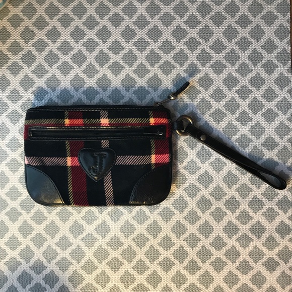 Juicy Couture Plaid Velour Wristlet - Picture 3 of 4
