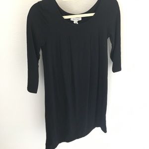 Black long sleeve jersey dress