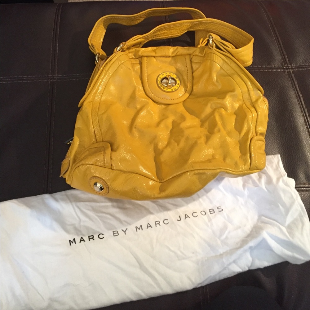 Marc by Marc Jacobs Yellow Patent Leather Tote