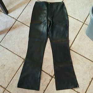 Faux leather pants